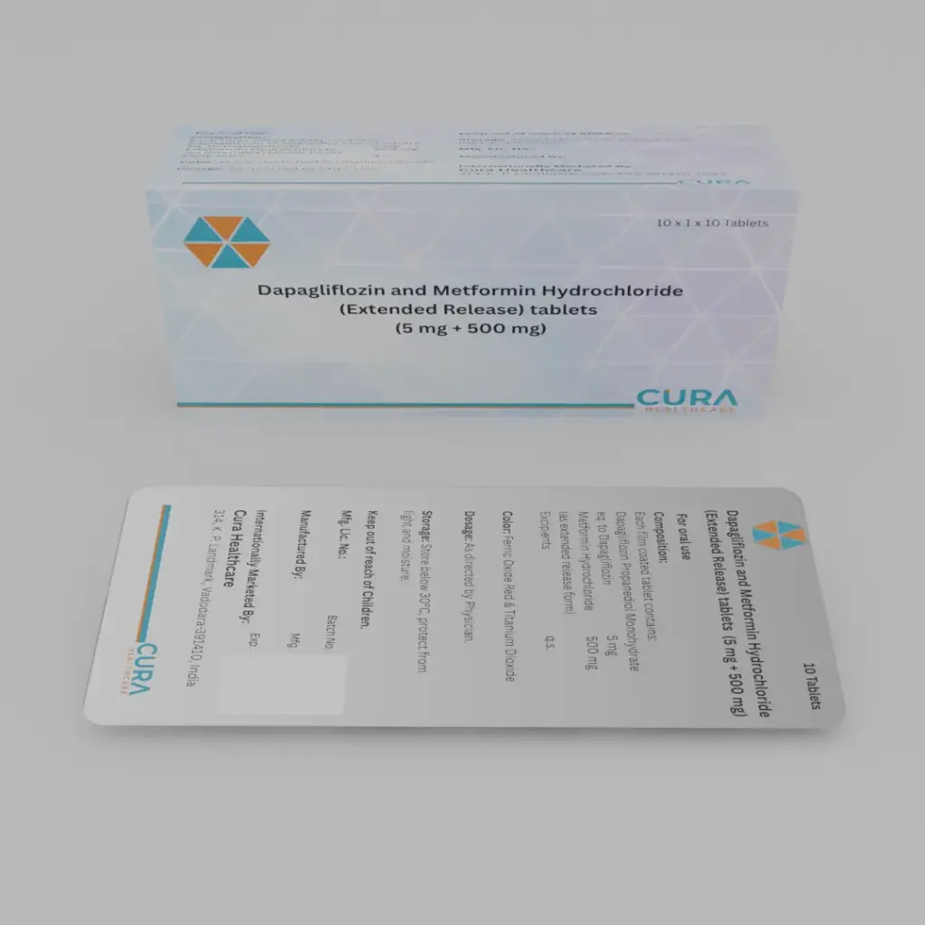 Dapagliflozin 5 mg & Metformin HCl (ER) 500 mg Tablets