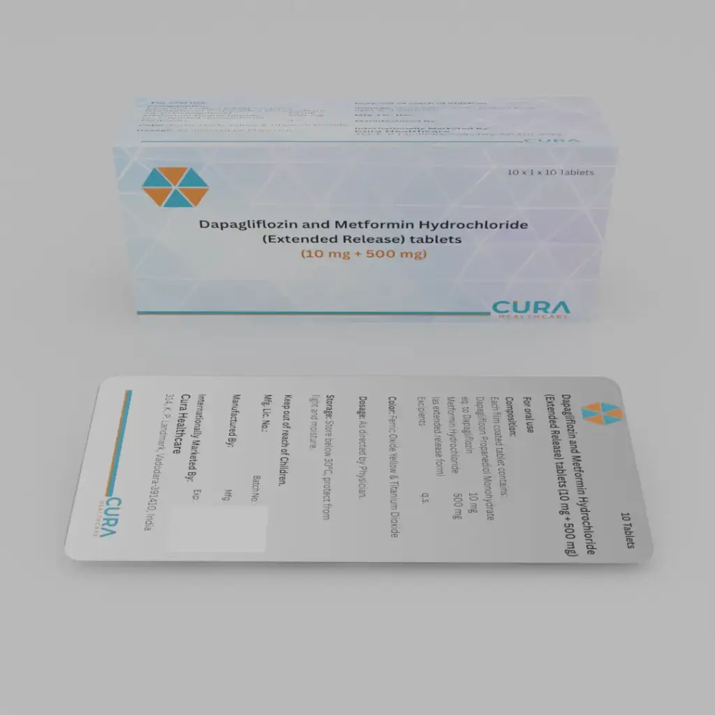 Dapagliflozin 10 mg & Metformin HCl (ER) 500 mg Tablets